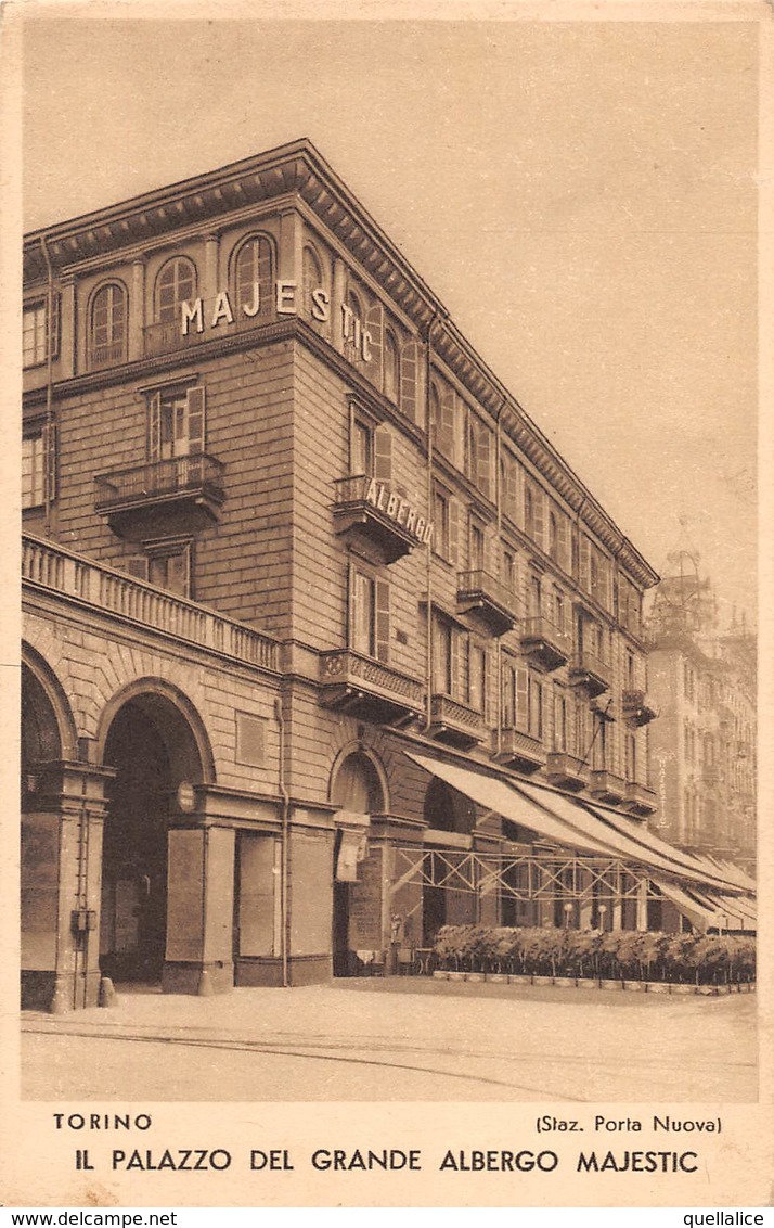 0819 "TORINO - IL PALAZZO DEL GRANDE ALBERGO MAJESTIC - STAZ. PORTA NUOVA" CART  NON SPED - Stazione Porta Nuova