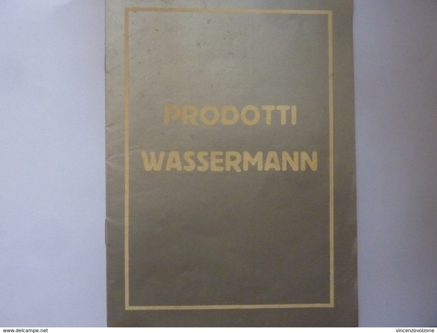 Opuscolo Pubblicitario "PRODOTTI WASSERMAN" Anni '30 - Pubblicitari