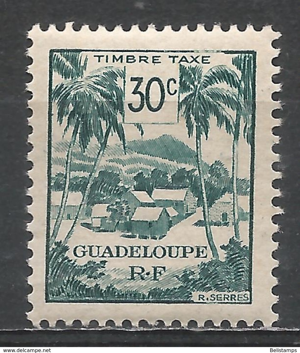 Guadeloupe 1947. Scott #J39 (M) Village * - Postage Due