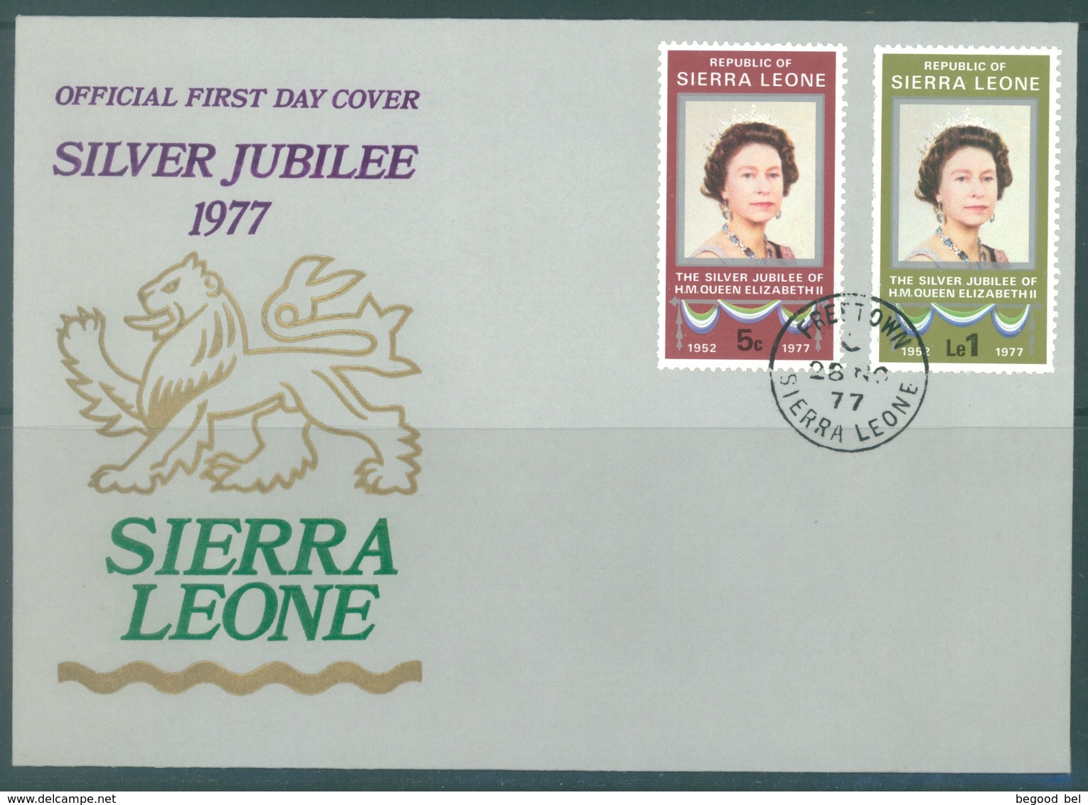 SIERRA LEONE -  FDC - 28.11.1977 - SILVER JUBILEE ELIZABETH II - Yv 403-404 SG 597-598 Mi 567-568 -  Lot 18890 - Maldives (1965-...)