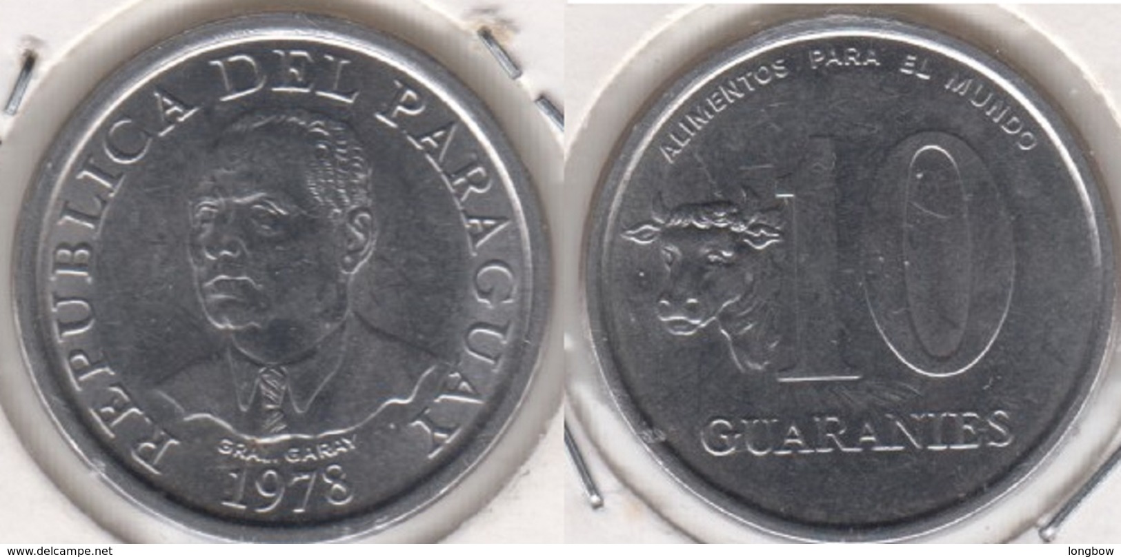 Paraguay 10 Guaranies 1978 KM#167 - Used - Paraguay