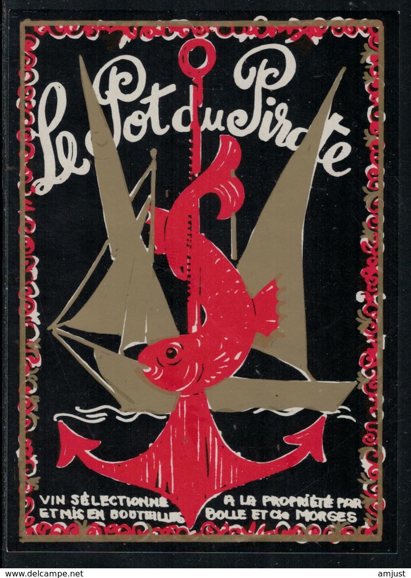 Rare // Etiquette De Vin // Bateau à Voile // Le Pot Du Pirate - Sailboats & Sailing Vessels