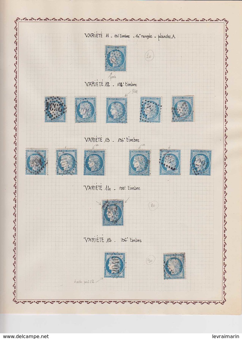 n°60A, superbe collection de variétés Suarnet avec 1260 timbres et 65 lettres, ensemble RRRR