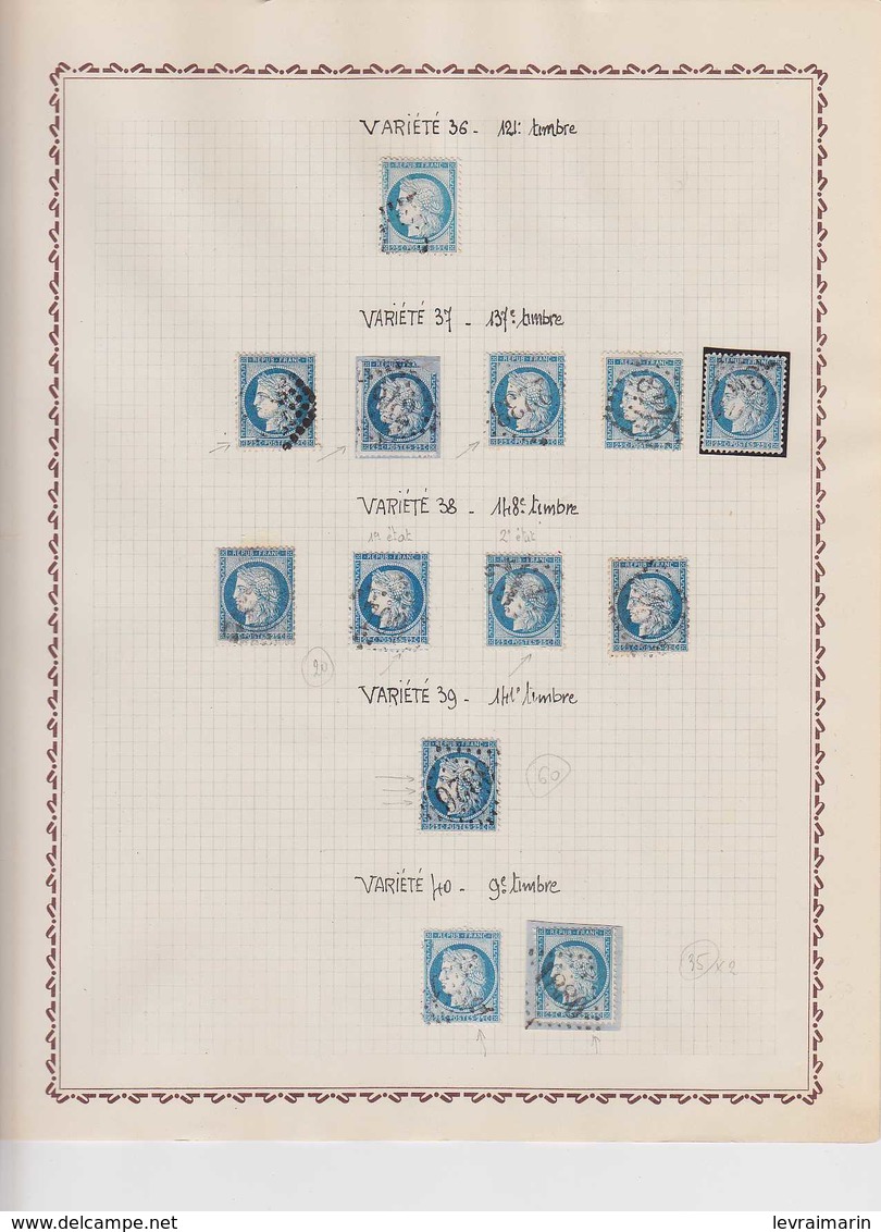 n°60A, superbe collection de variétés Suarnet avec 1260 timbres et 65 lettres, ensemble RRRR