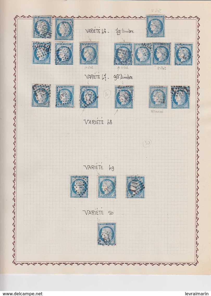 n°60A, superbe collection de variétés Suarnet avec 1260 timbres et 65 lettres, ensemble RRRR