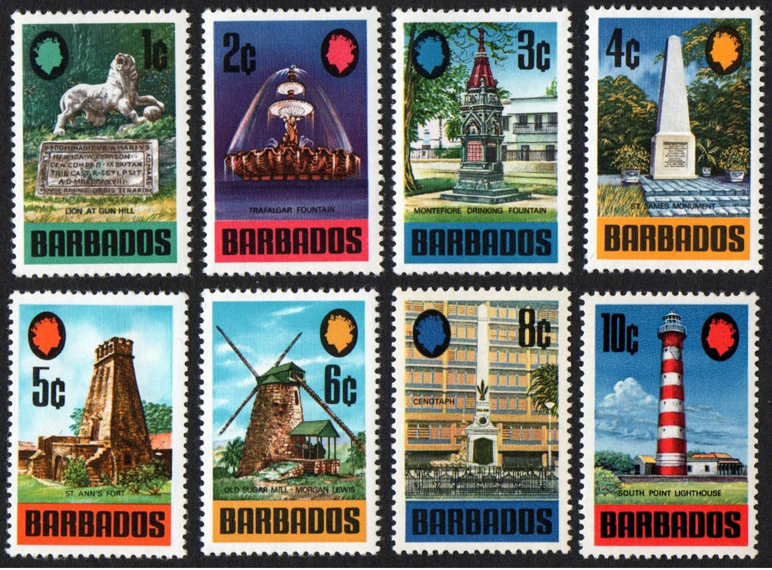 Barbados.  1970 Local Motives. SG 399-406. MNH - Barbades (1966-...)