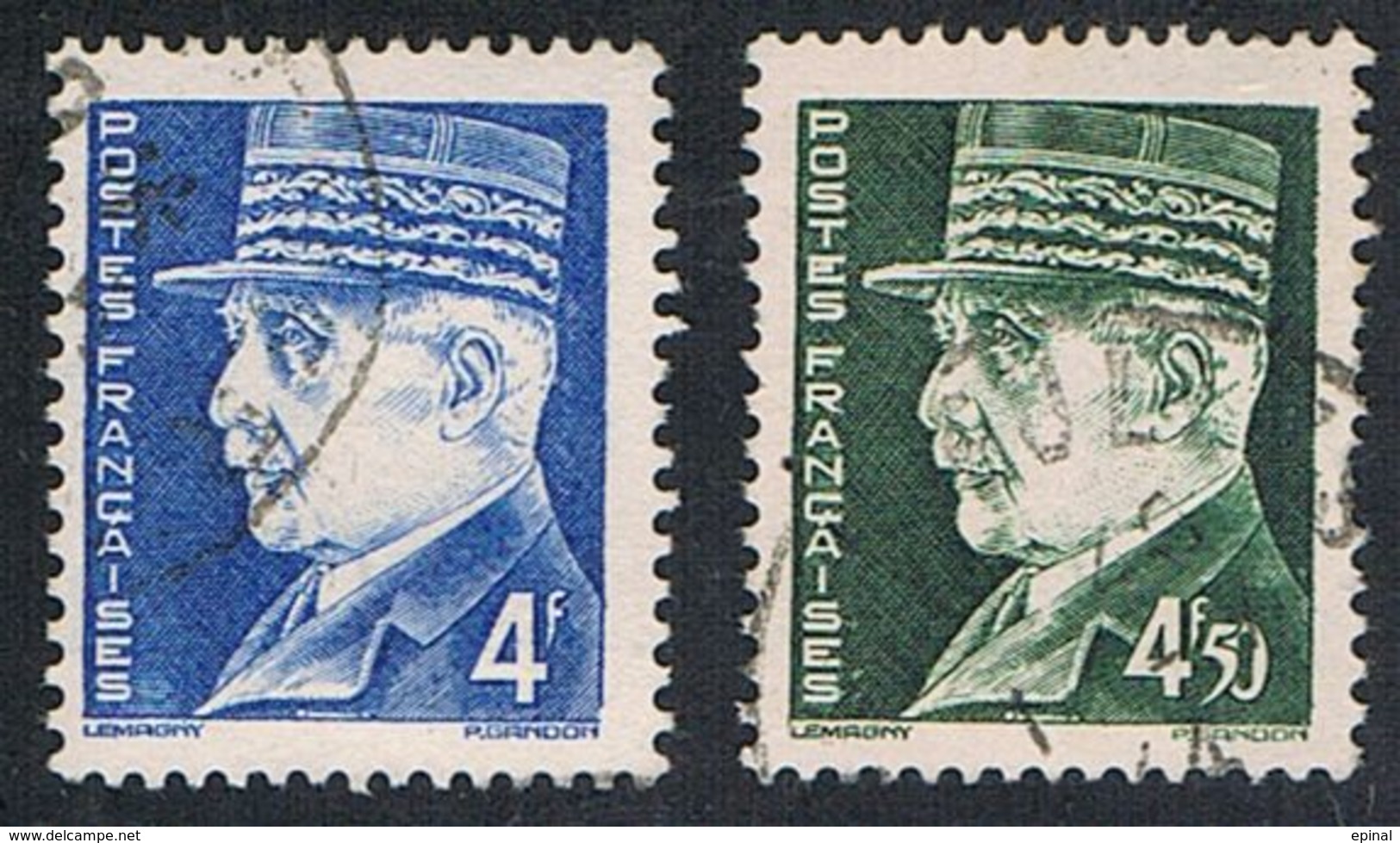 FRANCE : N° 522 Et 523 Oblitérés (Type Pétain) - PRIX FIXE - - 1941-42 Pétain