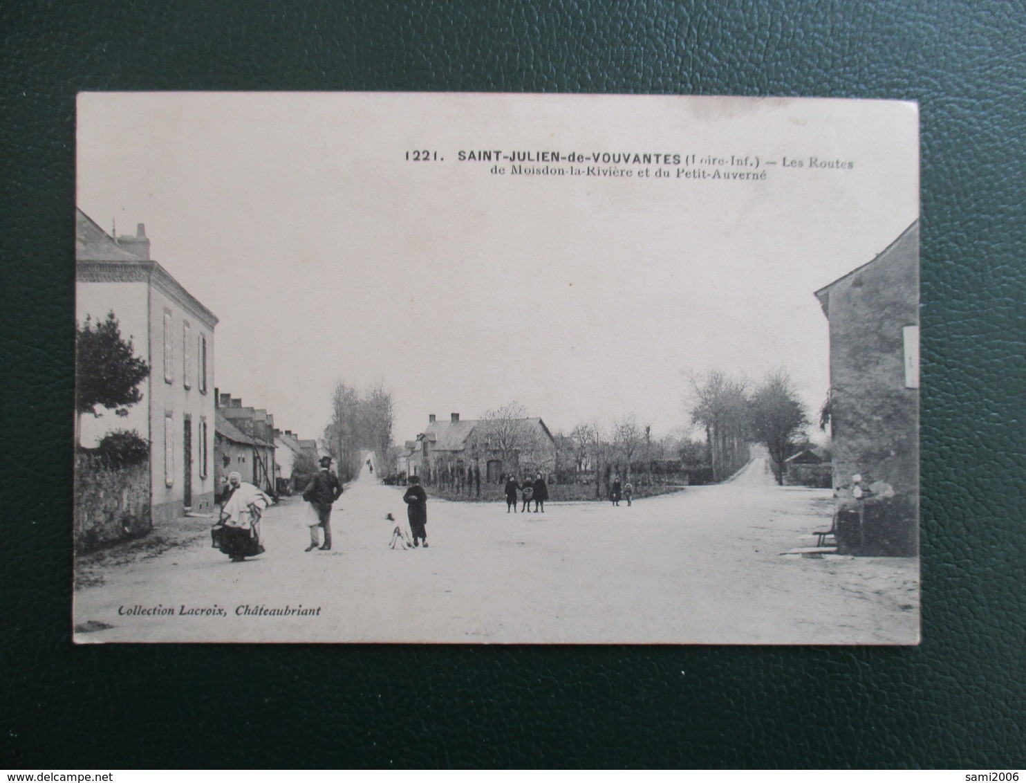 CPA 44 SAINT JULIEN DE VOUVANTES LES ROUTES DE MOISDON LA RIVIERE ET DU PETIT AUVERNE ANIMEE - Saint Julien De Vouvantes