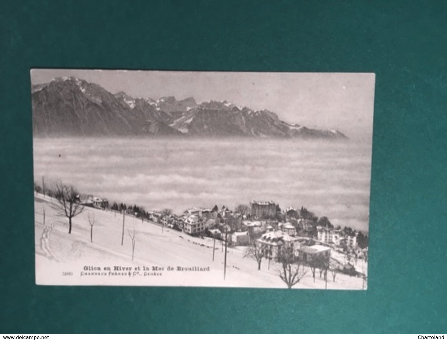 Cartoline Glion En Hiver Et La Mer De Brouillard - Geneve - 1900 Ca - Non Classificati