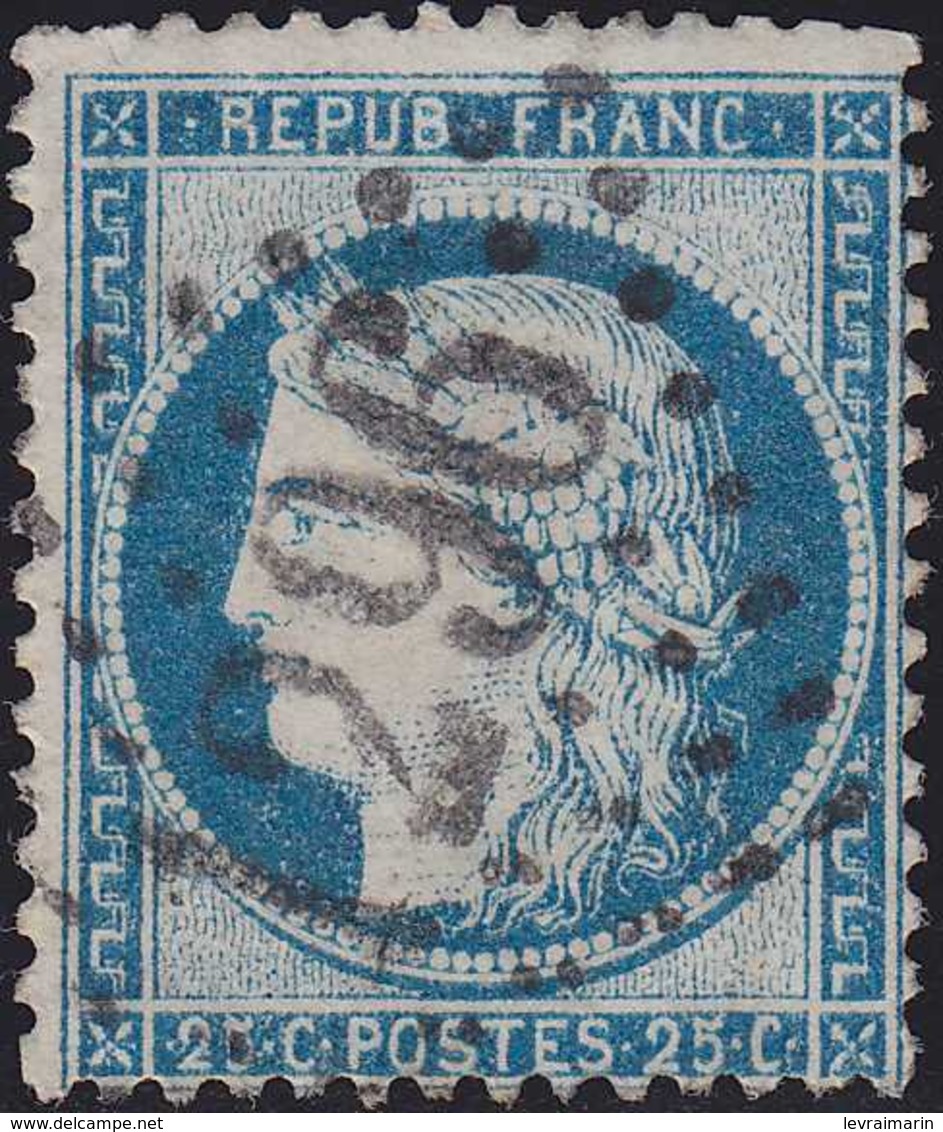 N°60C Oblitéré Gros Chiffres 1296 De Desvres (61), Indice 4, Belle Frappe, TB - 1871-1875 Cérès