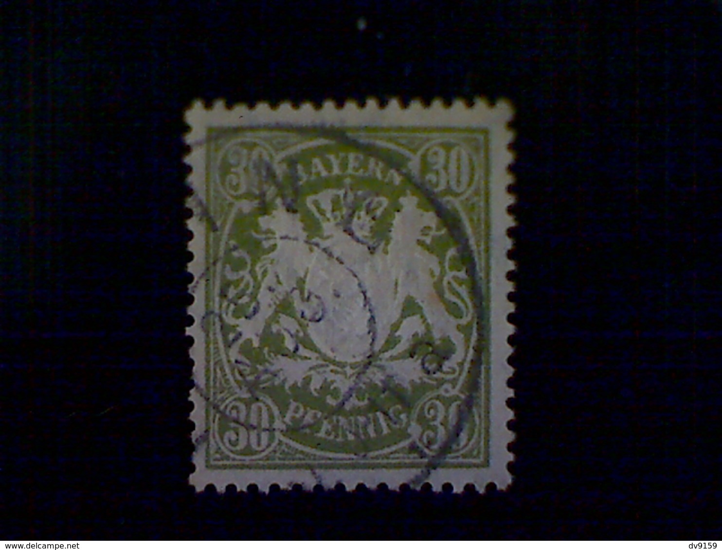 Germany (Bavaria), Scott #67, Used (o), 1900, Coat Of Arms, 30pfs, Olive Green - Used