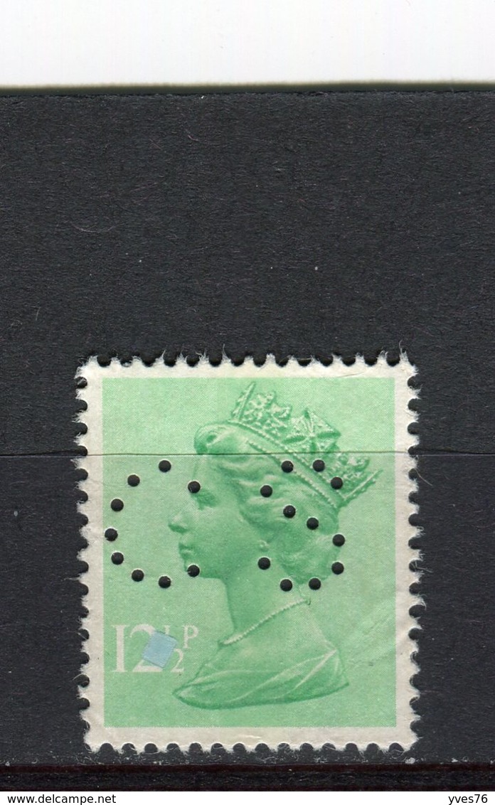 GRANDE-BRETAGNE - Y&T N° 1018° - Elisabeth II - Perfin - Perforé - Perforés