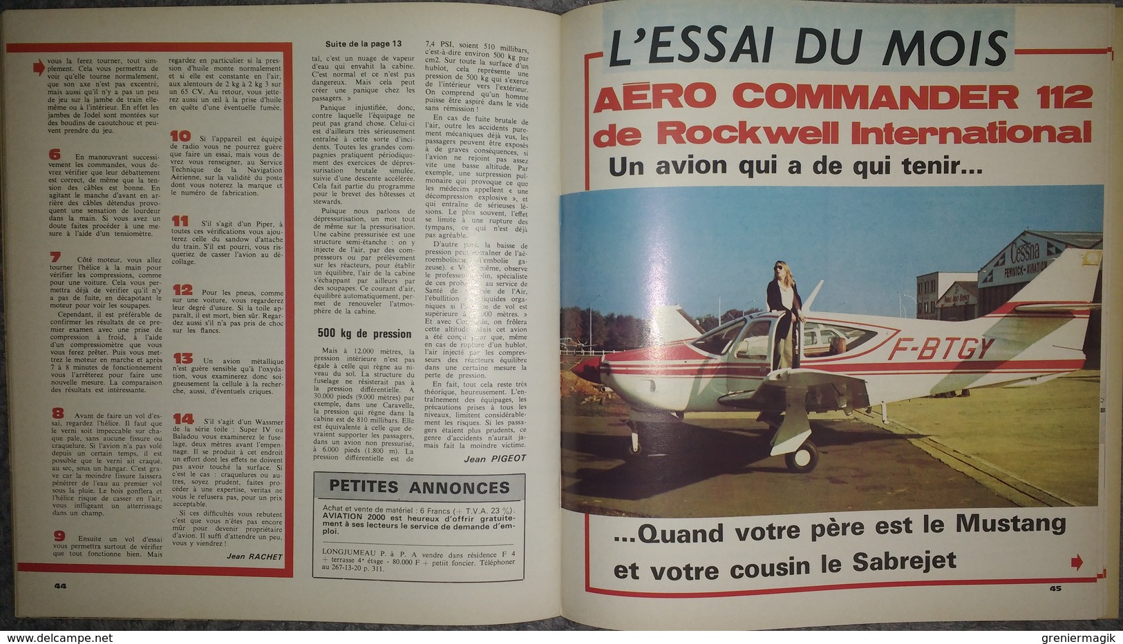 Revue Aviation 2000 N°18 Décembre 1973 Alpha Jet - L'Aéro Commander 112 - Aéro-club Du Limousin - Emblèmes ... - Aviation