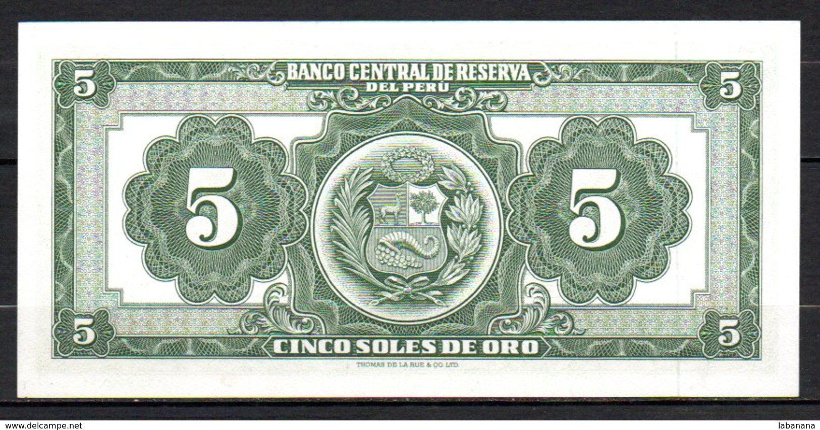 616-Pérou Billet De 5 Soles De Oro 1968 J135 Neuf - Pérou