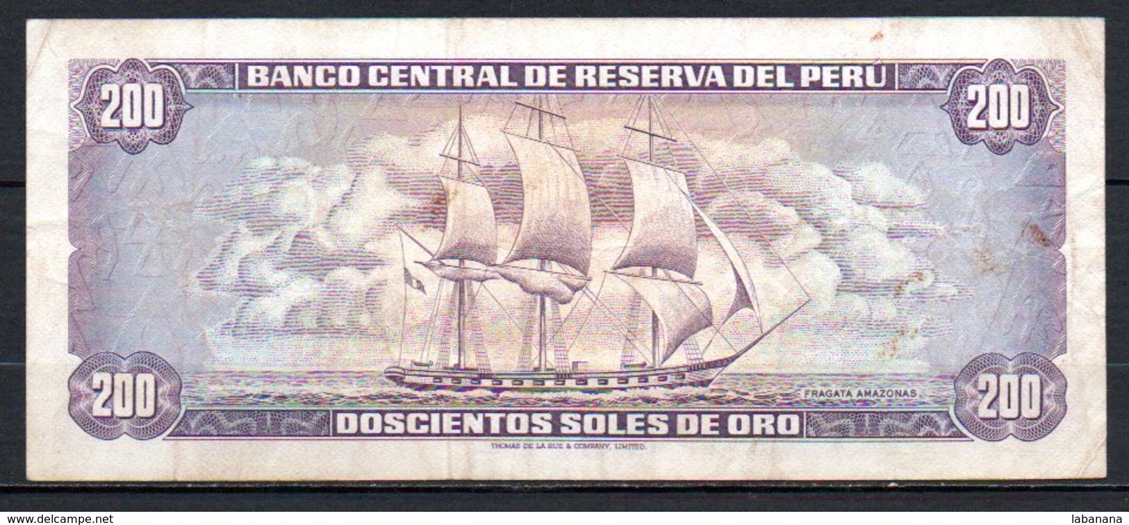 616-Pérou Billet De 200 Soles De Oro 1974 Q186 - Pérou