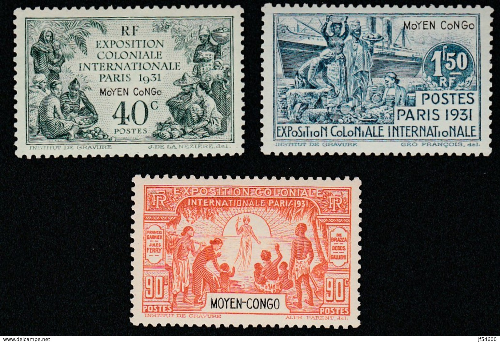 Congo No 109,111,112 * - Neufs