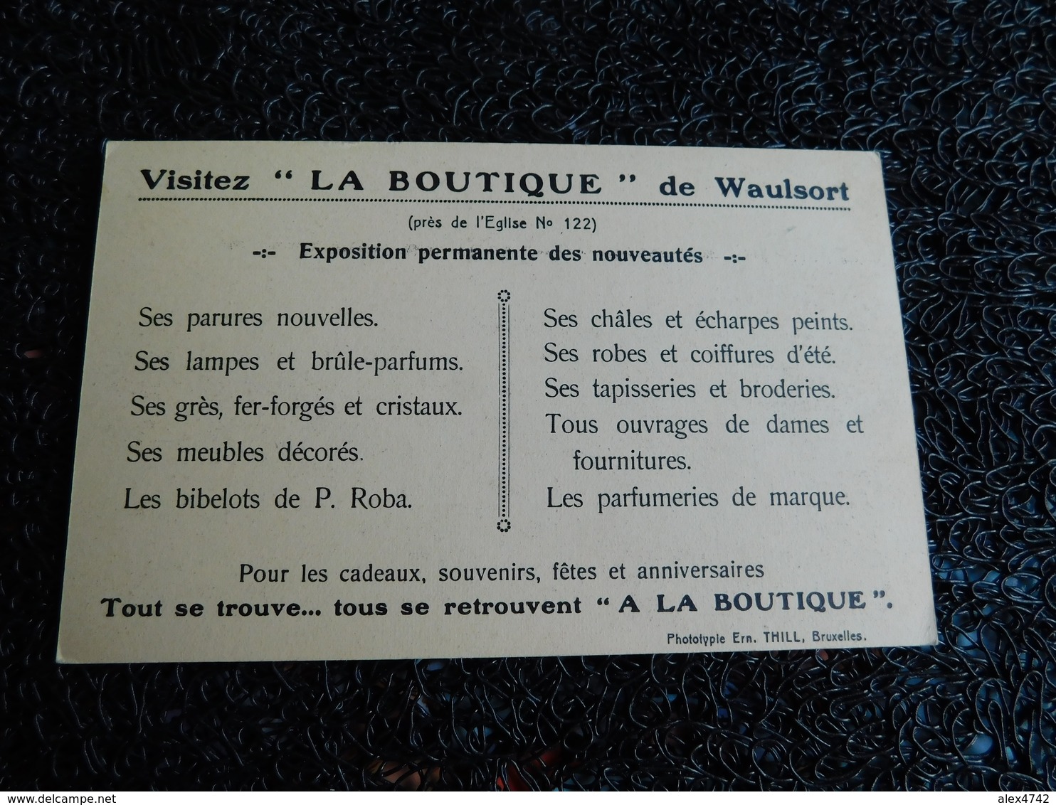 Cpa Publicitaire, Visitez La Boutique De Waulsort (S6) - Hastière