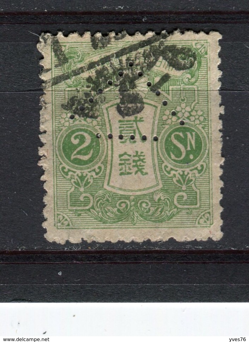 JAPON - Y&T N° 131° - Perfin - Perforé - Used Stamps