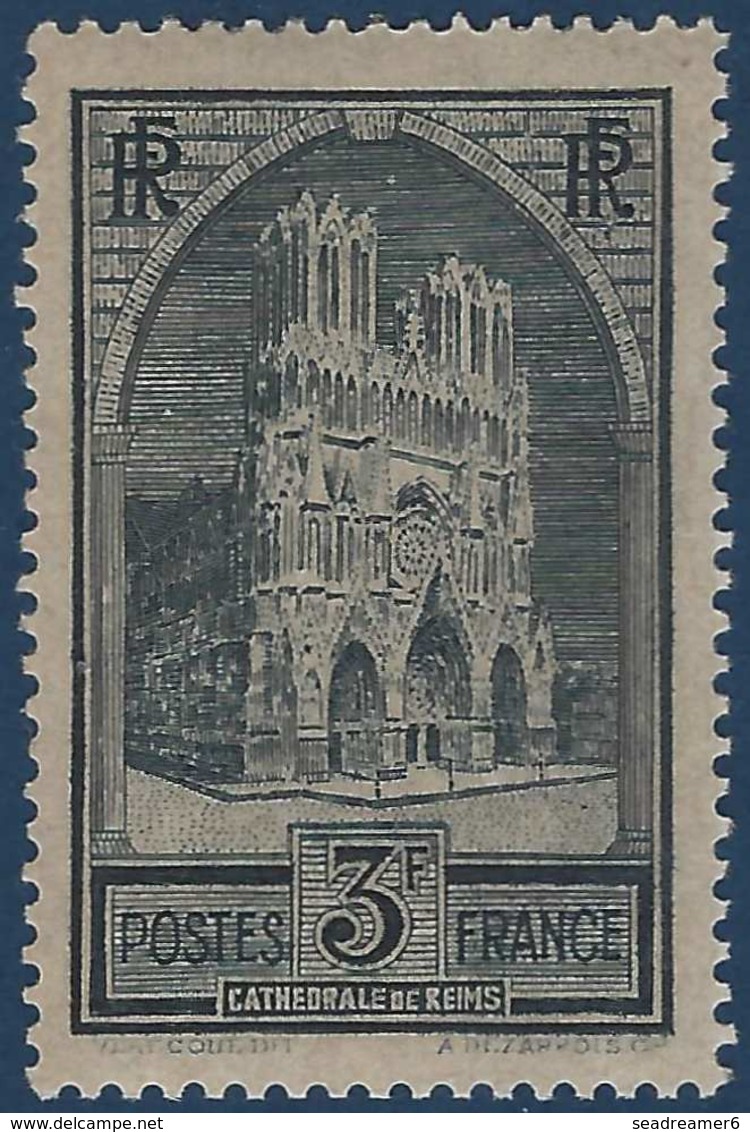 France Cathédrale De Rheims N° 259 **  Type I Vert Fraicheur Postale Signé Calves - Neufs