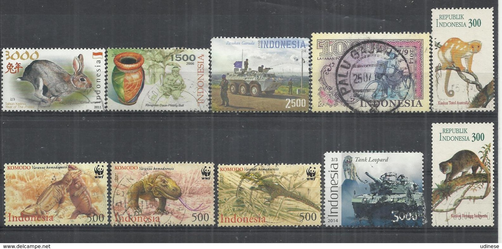 TEN AT A TIME - INDONESIA - LOT OF 10 DIFFERENT COMMEMORATIVE 15 - USED OBLITERE GESTEMPELT USADO - Indonésie