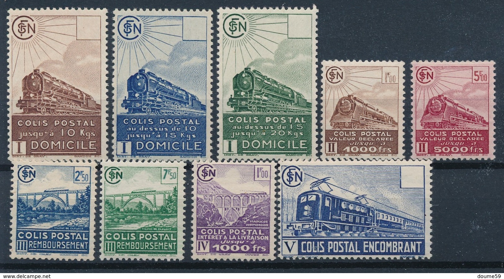 CK-211: FRANCE: Lot COLIS POSTAUX   Avec N°174/181**-182* - Ungebraucht