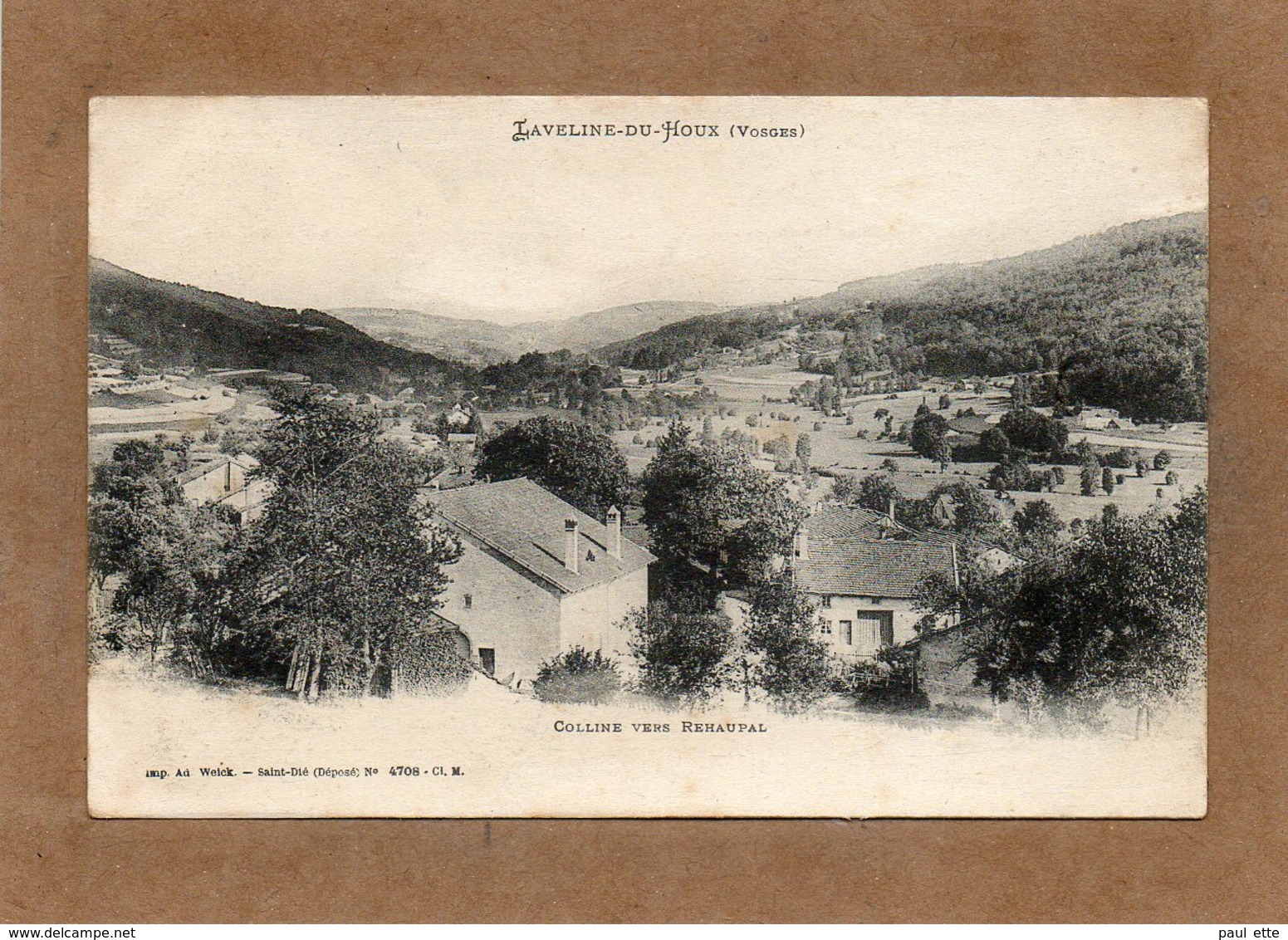 CPA - LAVELINE-du-HOUX (88) - Aspect Du Village Et De La Colline Vers Rehaupal En 1912 - Ad. Weick - Autres & Non Classés