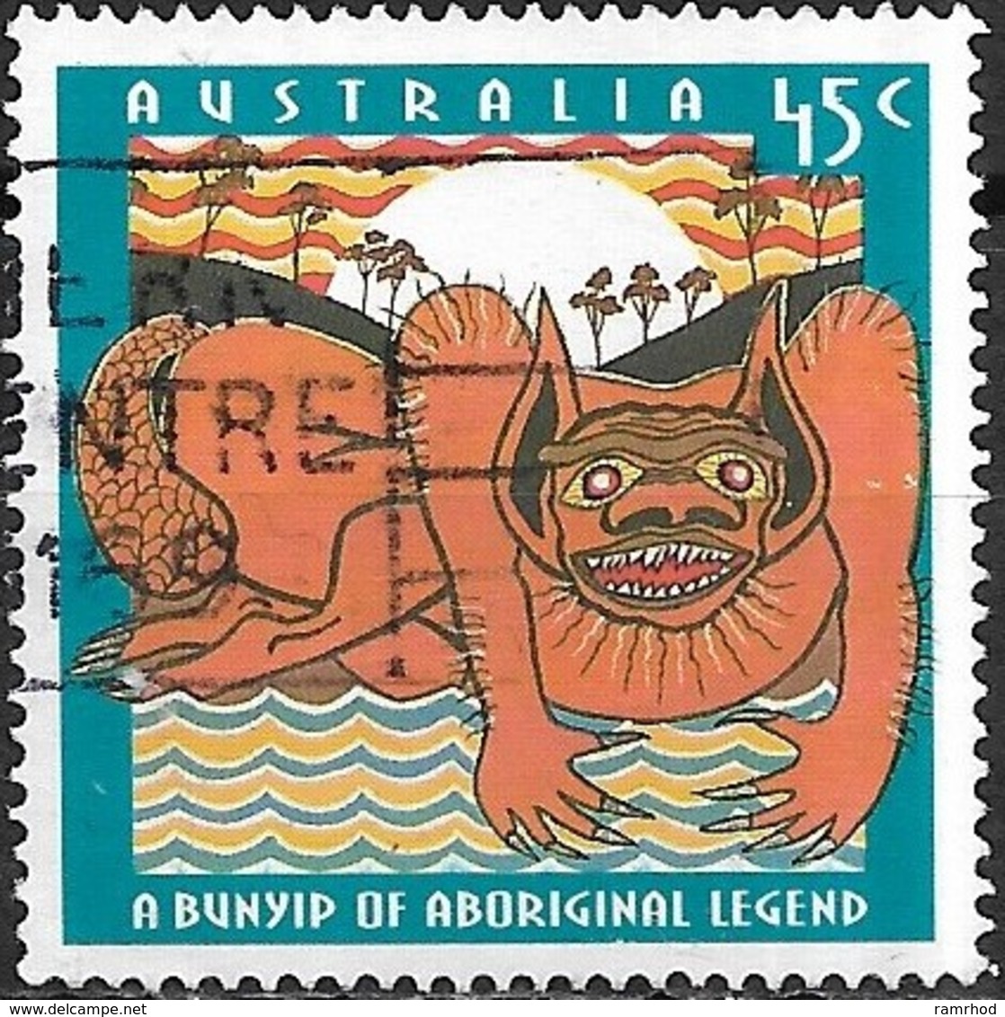 AUSTRALIA 1994 The Bunyip (mythological Monster) - 45c Bunyip From Aboriginal Legend FU - Gebruikt