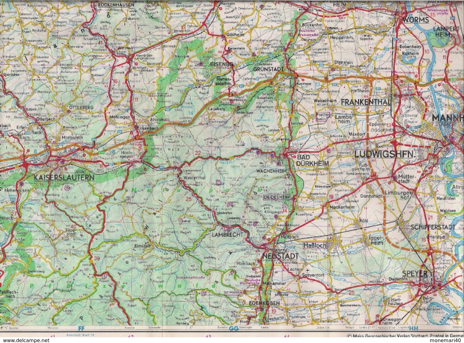 DEUTSCHE GENERALKARTE (CARTE ROUTIÈRE DE L'EXTRÈME SUD-OUEST DE L'ALLEMAGNE) - ADAC - CARTE DOUBLE FACE. - Cartes Routières