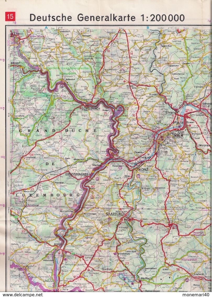 DEUTSCHE GENERALKARTE (CARTE ROUTIÈRE DE L'EXTRÈME SUD-OUEST DE L'ALLEMAGNE) - ADAC - CARTE DOUBLE FACE.