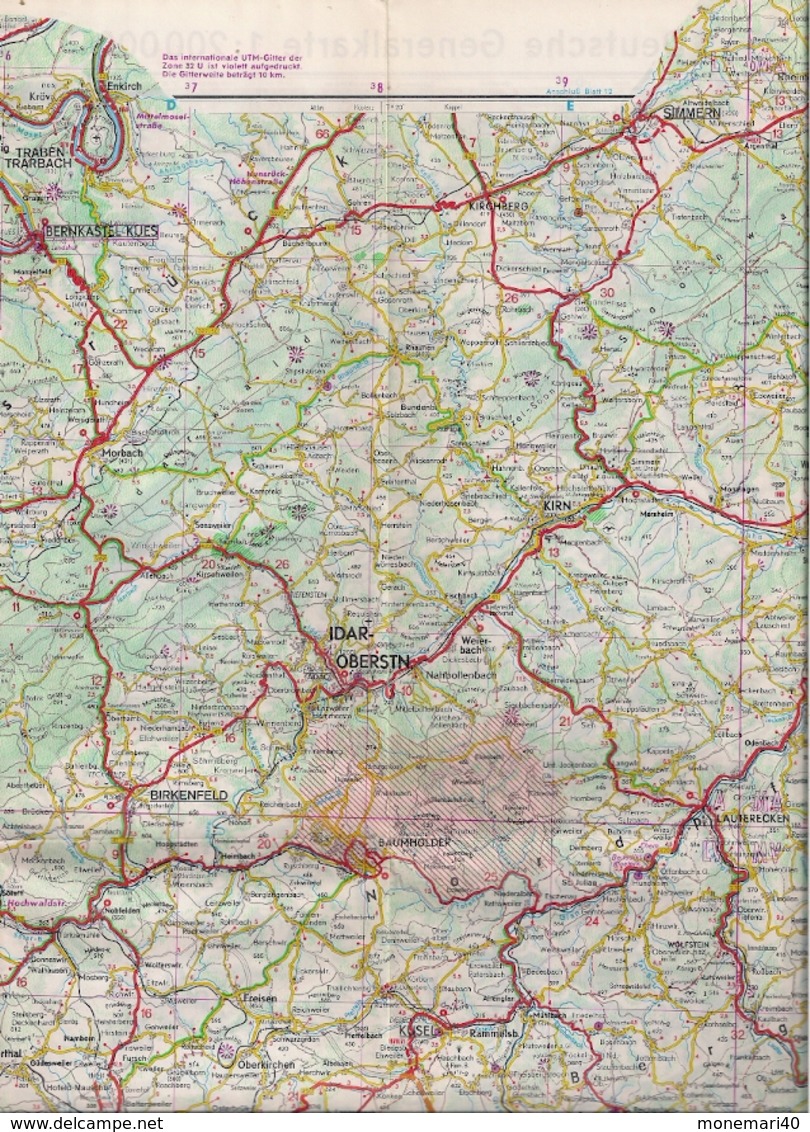 DEUTSCHE GENERALKARTE (CARTE ROUTIÈRE DE L'EXTRÈME SUD-OUEST DE L'ALLEMAGNE) - ADAC - CARTE DOUBLE FACE.