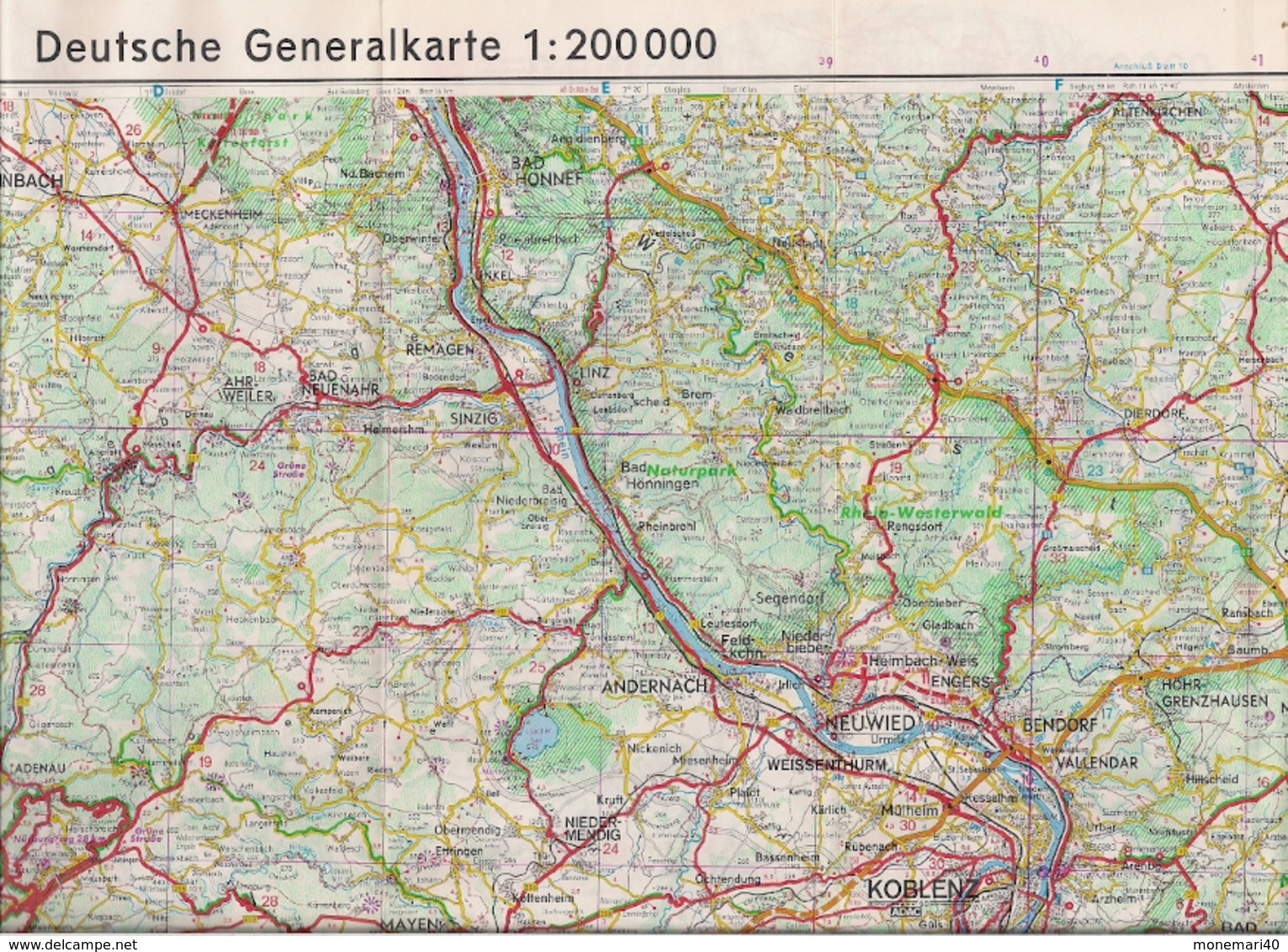 DEUTSCHE GENERALKARTE (CARTE ROUTIÈRE DE L'EXTRÈME SUD-OUEST DE L'ALLEMAGNE) - ADAC - CARTE DOUBLE FACE.