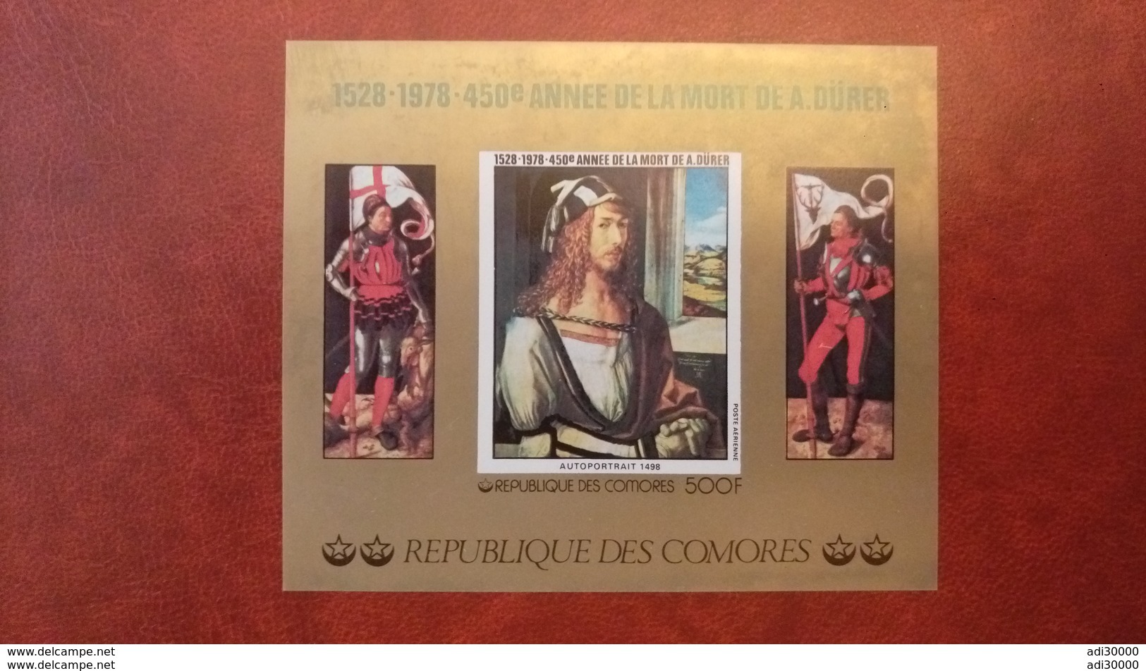 Comores 1978 - Paintings By Durer - Sheet Imperf Deluxe Mi 132B MNH - Religion Luxe Rare Art Comoros Comore Comoro - Comores (1975-...)