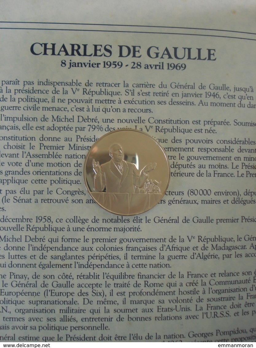 20 médailles des Présidents de la République Française - argent 1er titre - Medaillier Franklin - 1981