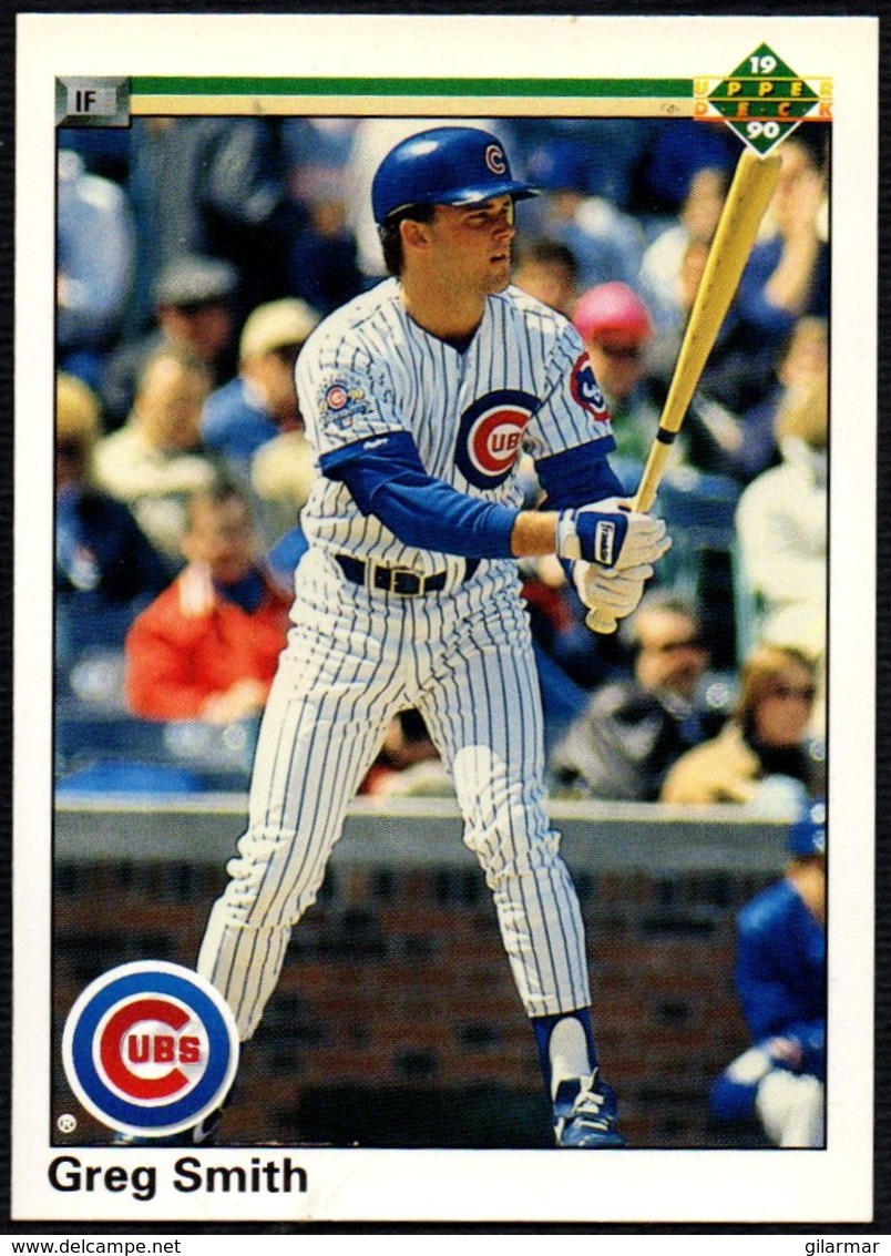 BASEBALL - UPPER DECK 1990 - GREG SMITH - CUBS - CARD - Sonstige & Ohne Zuordnung