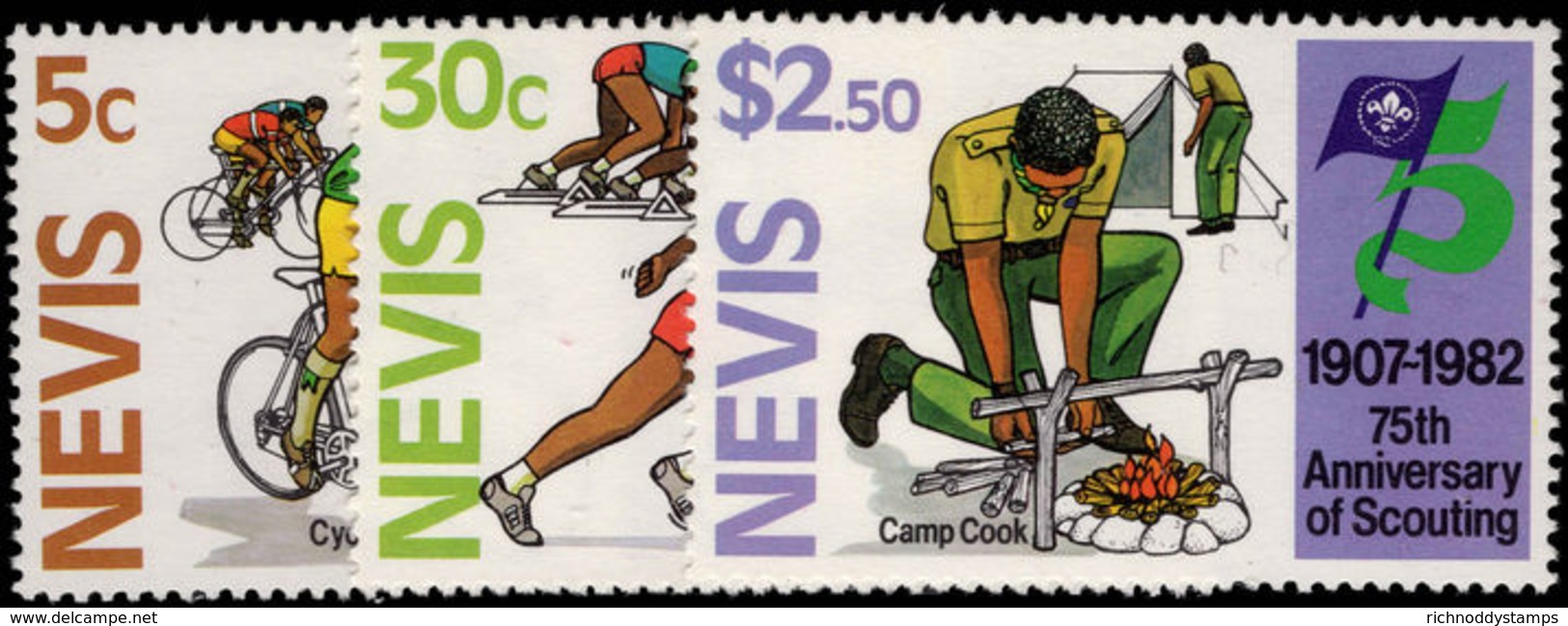 Nevis 1982 Boy Scouts Unmounted Mint. - St.Kitts-et-Nevis ( 1983-...)