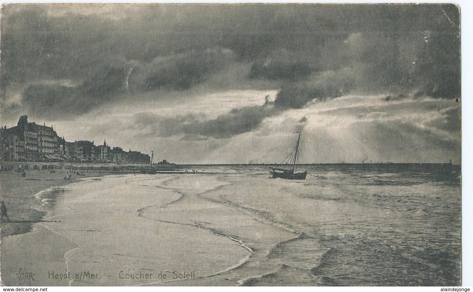 Heist - Heyst S/Mer - Coucher De Soleil - Star - Héliotypie De Graeve - 1924 - Heist