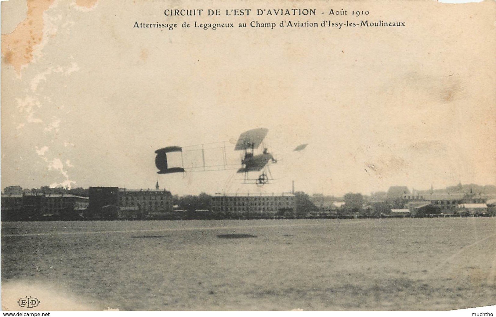 Dep - 92 - ISSY LES MOULINEAUX Circuit De L'Est D'Aviation Aout 1910 Atterrissage De Legagneux - Issy Les Moulineaux