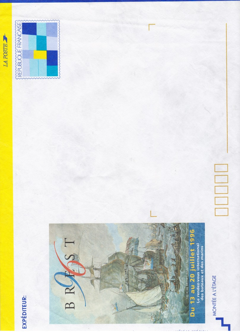 FRANCE 1 Entier Postal Enveloppe DISTINGO N°YT 2006-E 1995  Grand Format Brest 96 - Prêts-à-poster: TSC Et Repiquages Semi-officiels