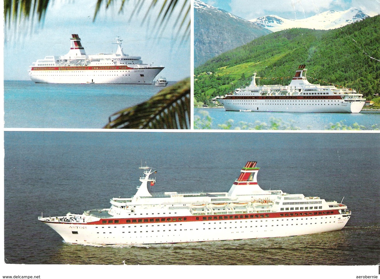 MS Astor - HADAG Cruise Line / 3-Bild-Karte - Dampfer