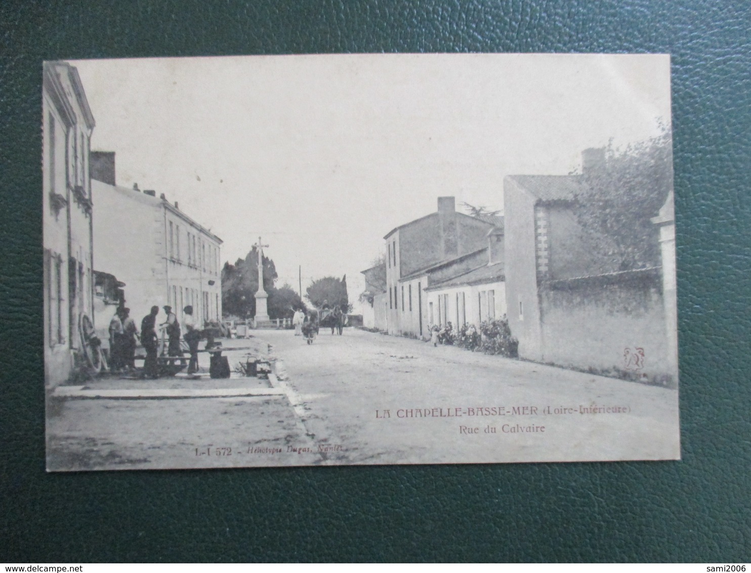 CPA 44 LA CHAPELLE BASSE MER RUE DU CALVAIRE  ANIMEE - La Chapelle Basse-Mer