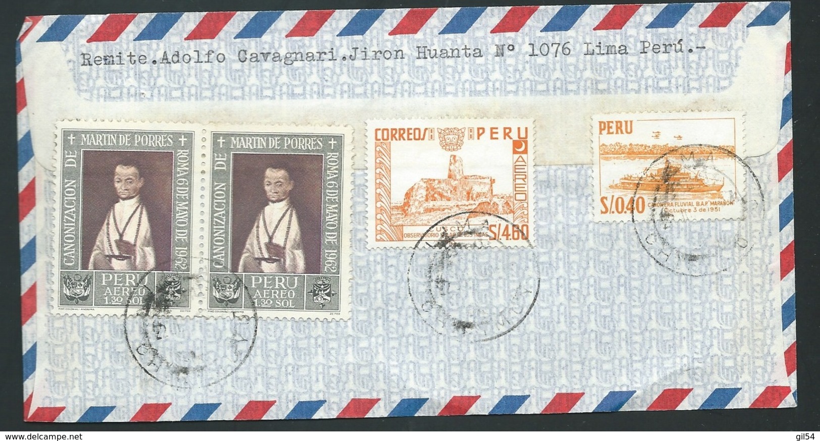 Lsc Du Pérou Pour La Suisse Vers 1962 ( Oblitération Mal Venue )    Bb15903 - Pérou