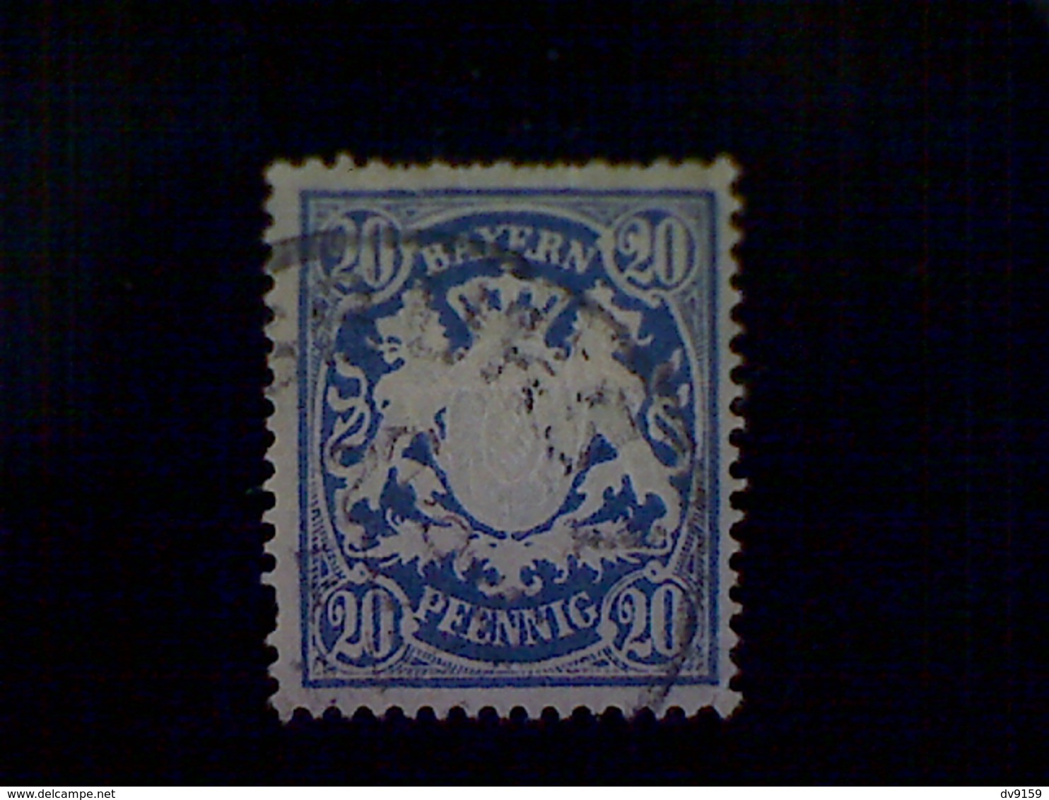 Germany (Bavaria), Scott #64, Used (o), 1888, Coat Of Arms, 20pfs, Ultramarine - Used