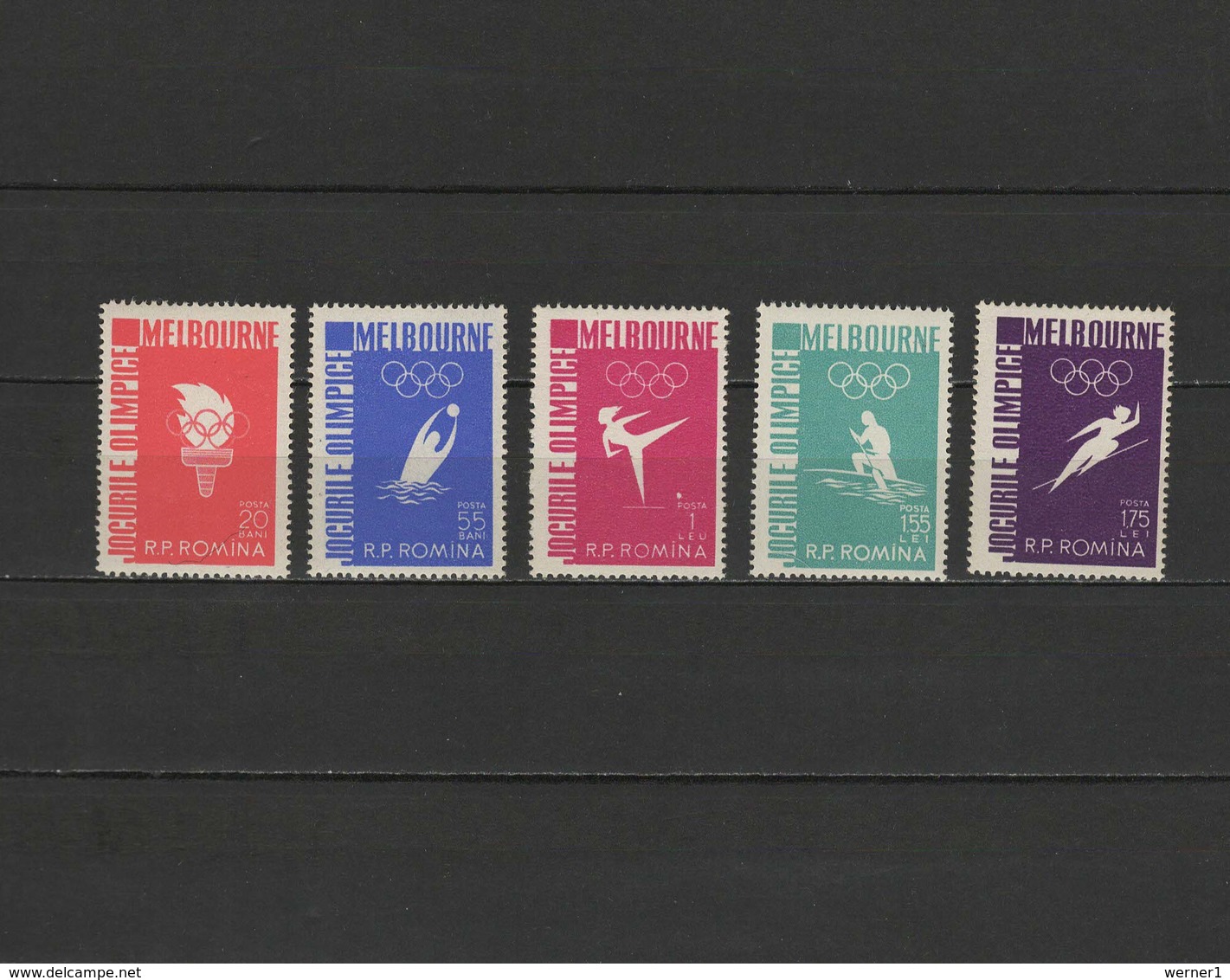 Romania 1956 Olympic Games Melbourne Set Of 5 MNH - Ete 1956: Melbourne