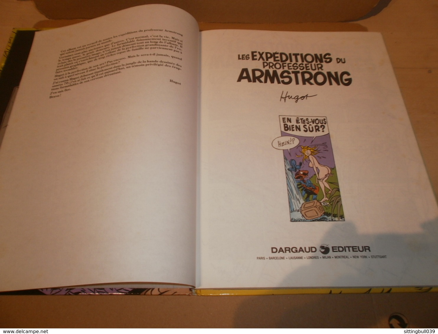 HUGOT. Les Expéditions Du Professeur ARMSTRONG T1. Edition Originale 1985 Avec Dédicace. Ed. DARGAUD - Opdrachten