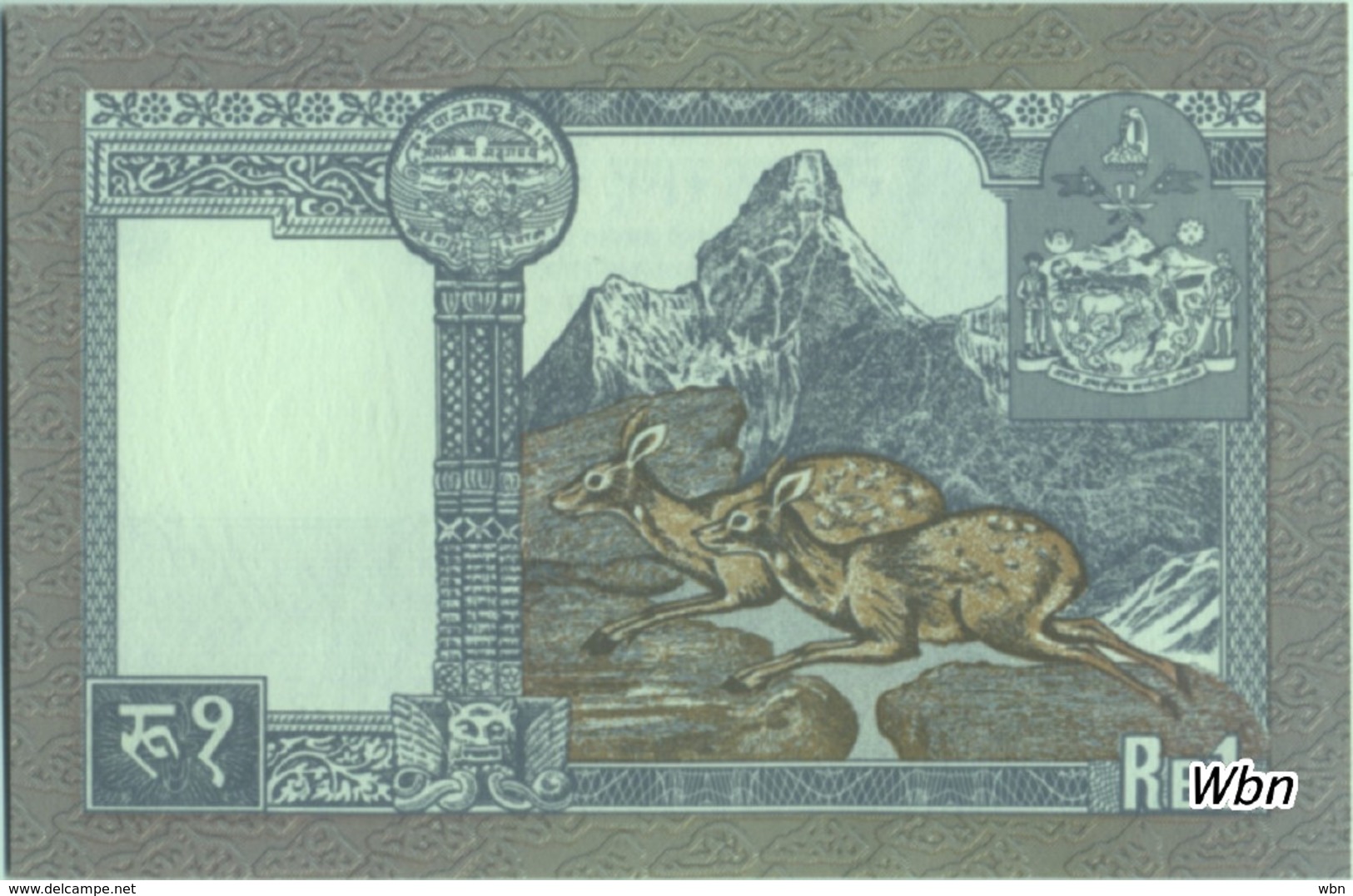 Nepal 1 Rupee (P37) 1991 Sign 13 -UNC- - Népal