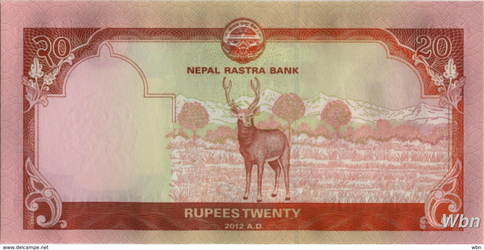 Nepal 20 Rupee (P71) 2012 -UNC- - Népal