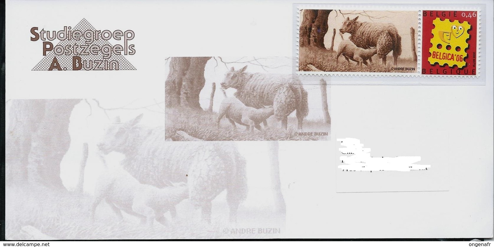 Carte Voeux Pour 2007 (Mouton Et Petit) Avec Duostamp Dans Bande Hawid - 1985-.. Oiseaux (Buzin)