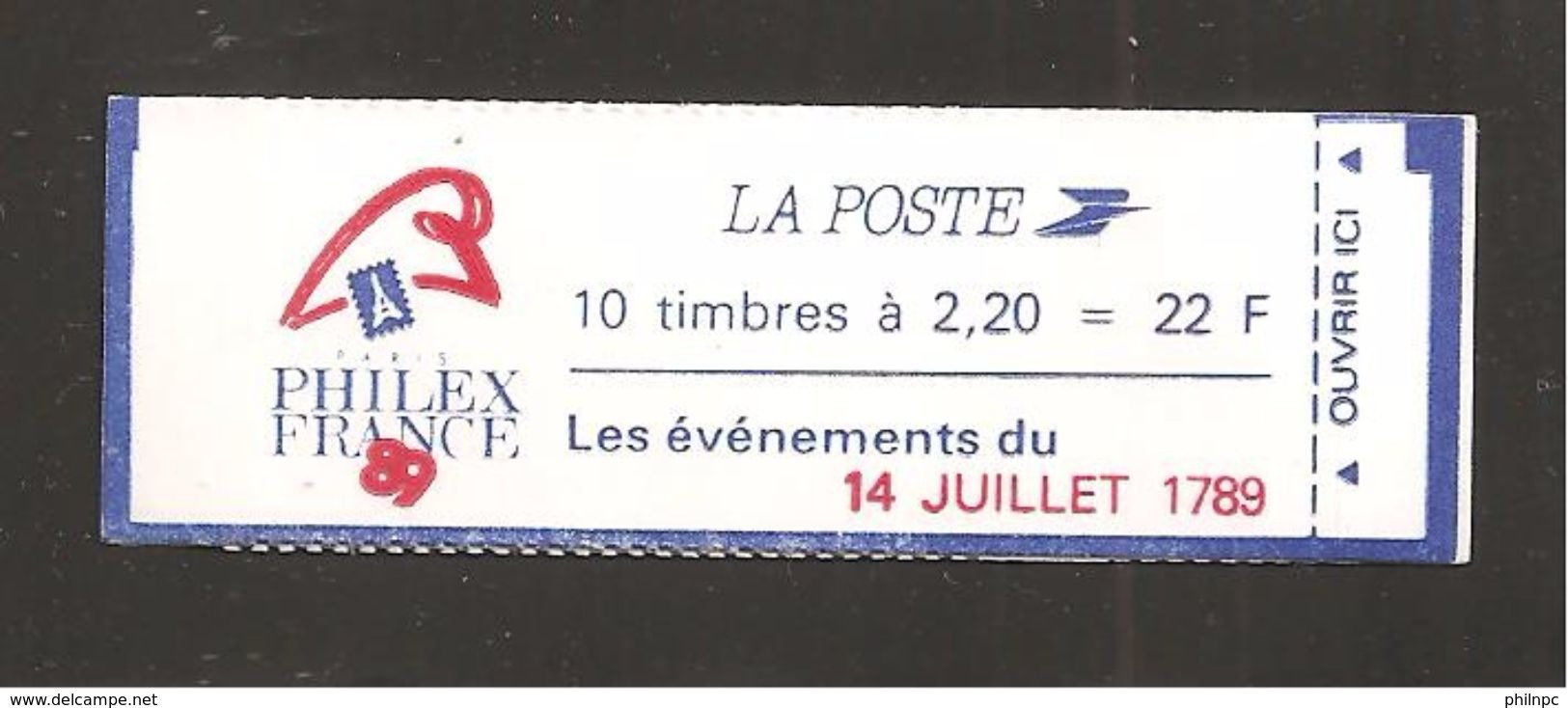 France, 2376-C12, Daté, Carnet Neuf **, Non Ouvert, TTB, Prise De La Bastille, Carnet ILLUSTRE, Carnet Liberté - Autres & Non Classés