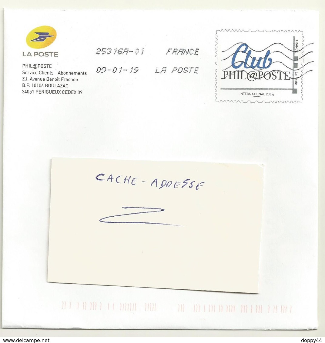 PAP CLUB PHIL@POSTE  16.5/16.5    LOT  195969 - Pseudo-entiers Officiels