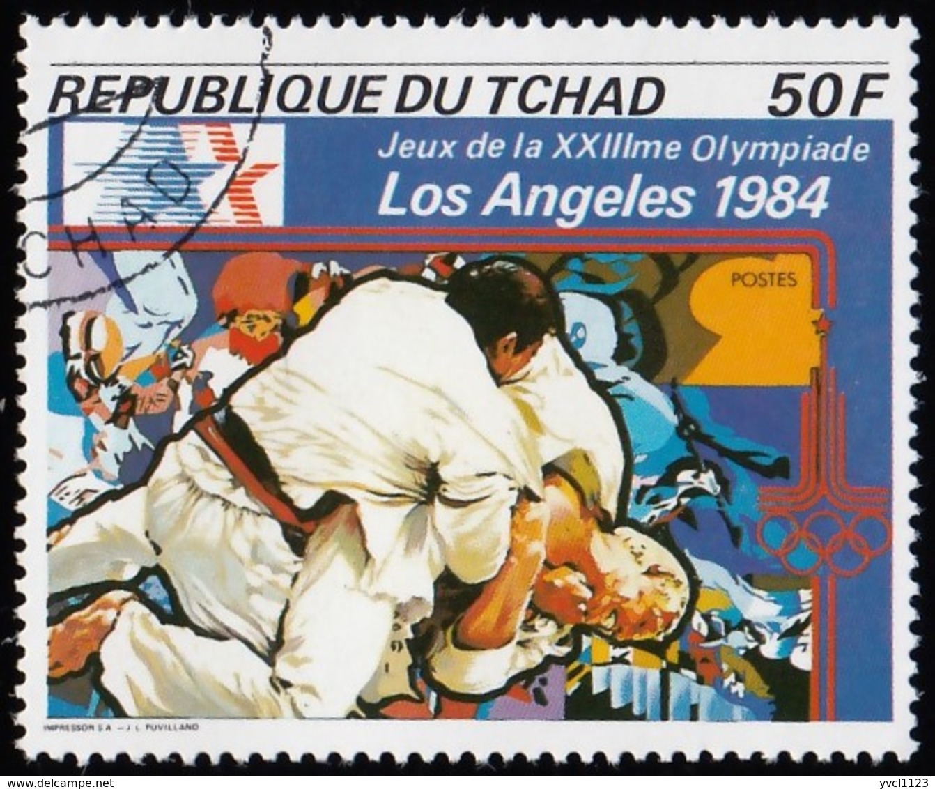 CHAD - Scott #401 Los Angeles '84 Olympic Games, Judo / Used Stamp - Ete 1984: Los Angeles